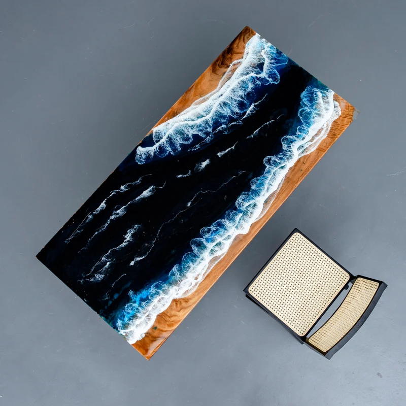 Pristine Deep Sea Resin Table
