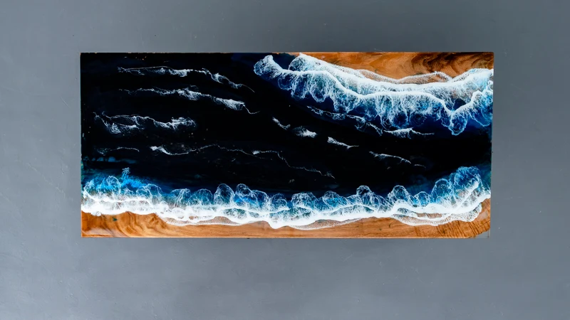 Pristine Deep Sea Resin Table