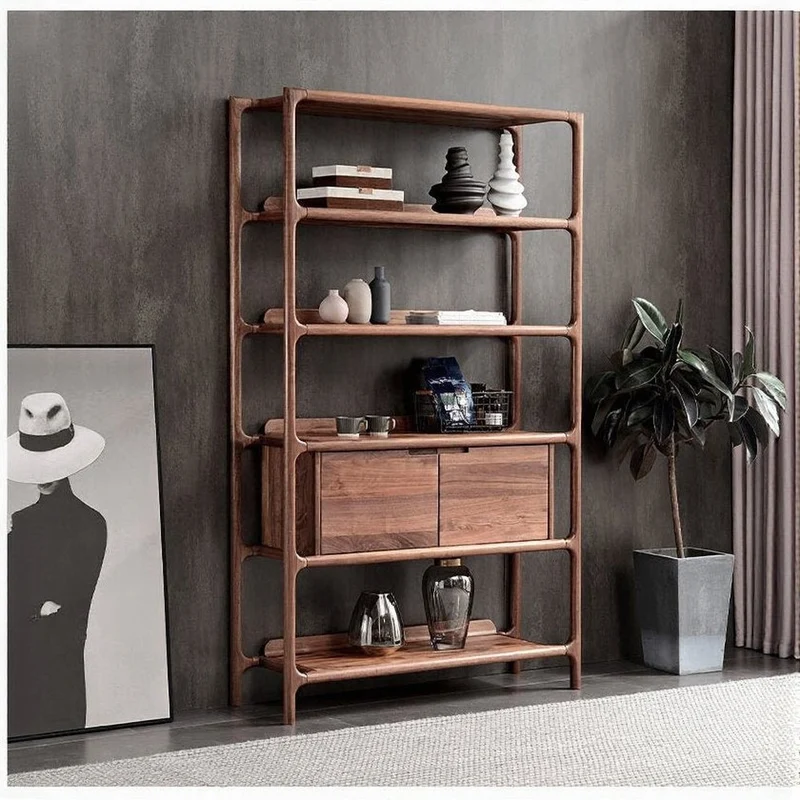 Crate and Barrel Elevate Walnut Wood Bookcase