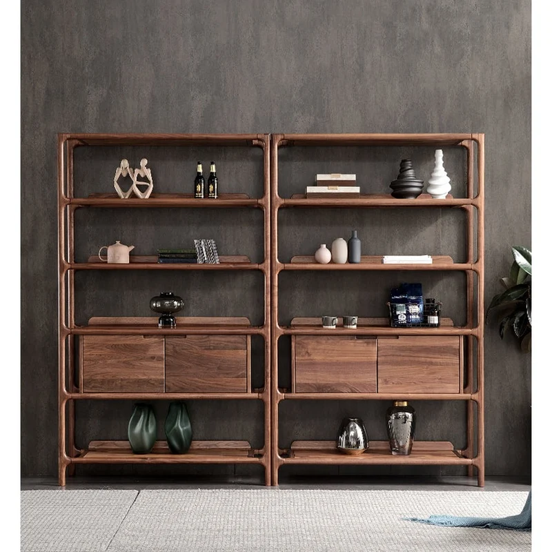 Crate and Barrel Elevate Walnut Wood Bookcase