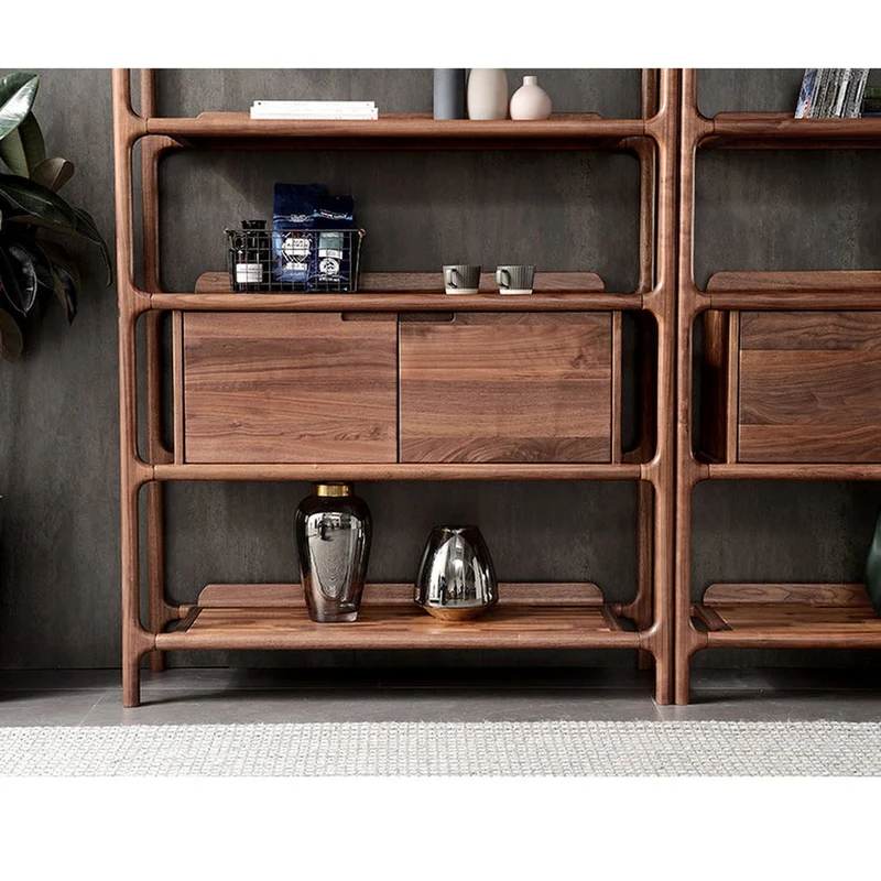 Crate and Barrel Elevate Walnut Wood Bookcase
