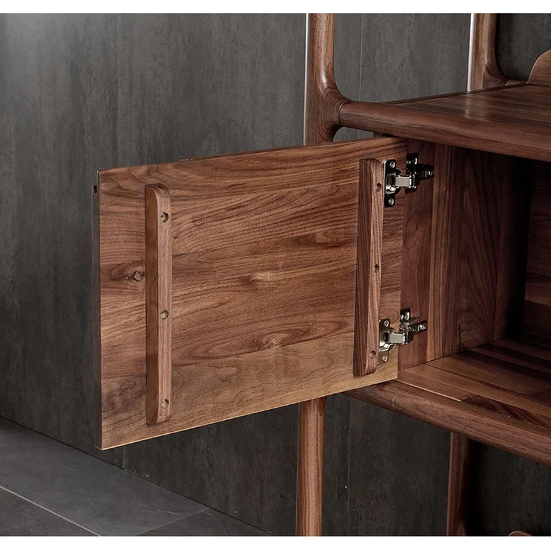 Crate and Barrel Elevate Walnut Wood Bookcase