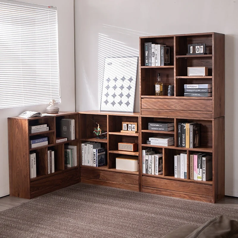 Harmonic Solid Walnut Square Bookcase