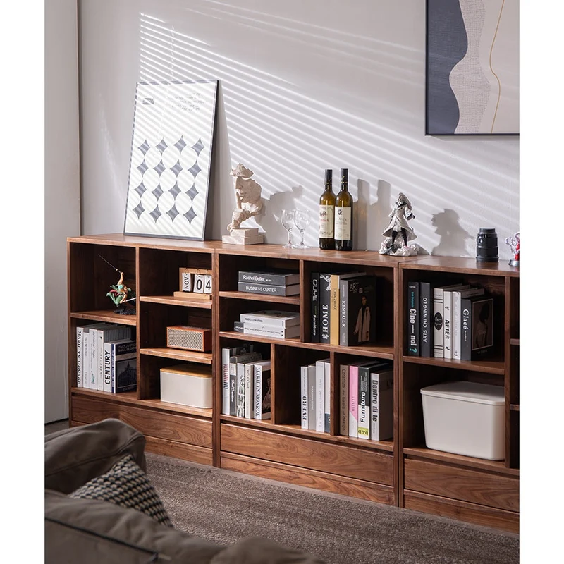 Harmonic Solid Walnut Square Bookcase