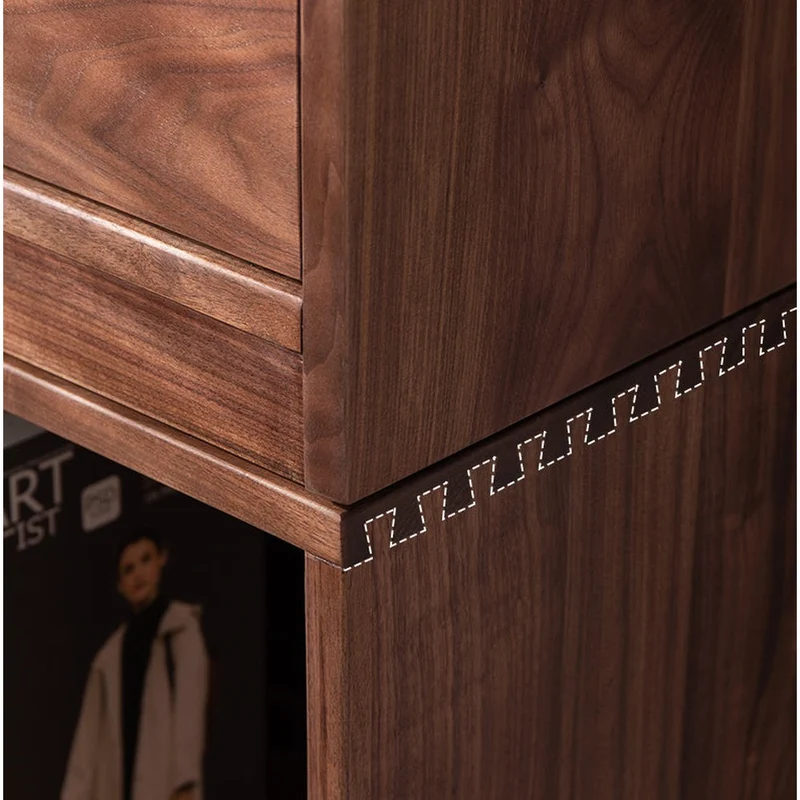 Harmonic Solid Walnut Square Bookcase