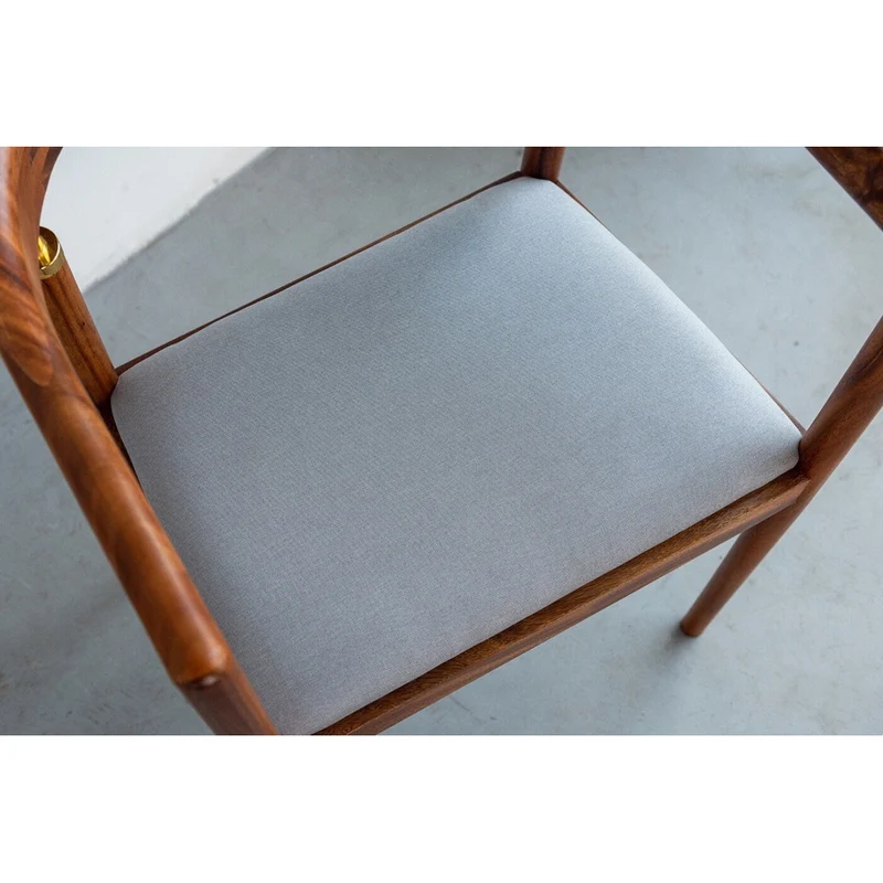 New Design Modern Simple Walnut Wood Armchair