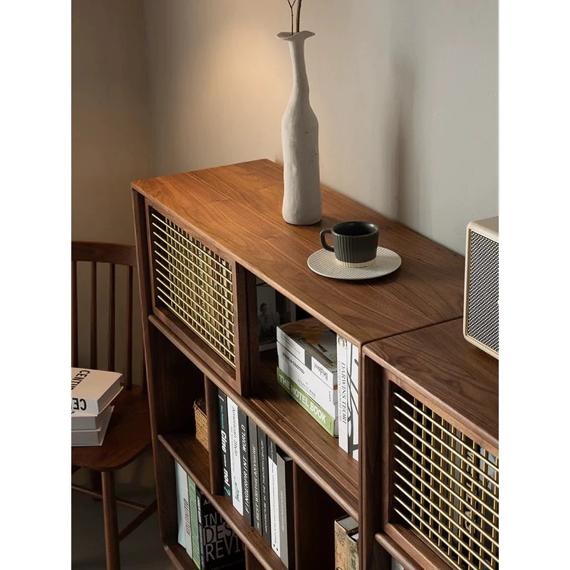 Empress Golden Spindle Walnut Wood Bookcase