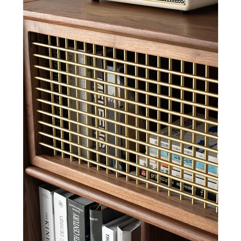 Empress Golden Spindle Walnut Wood Bookcase