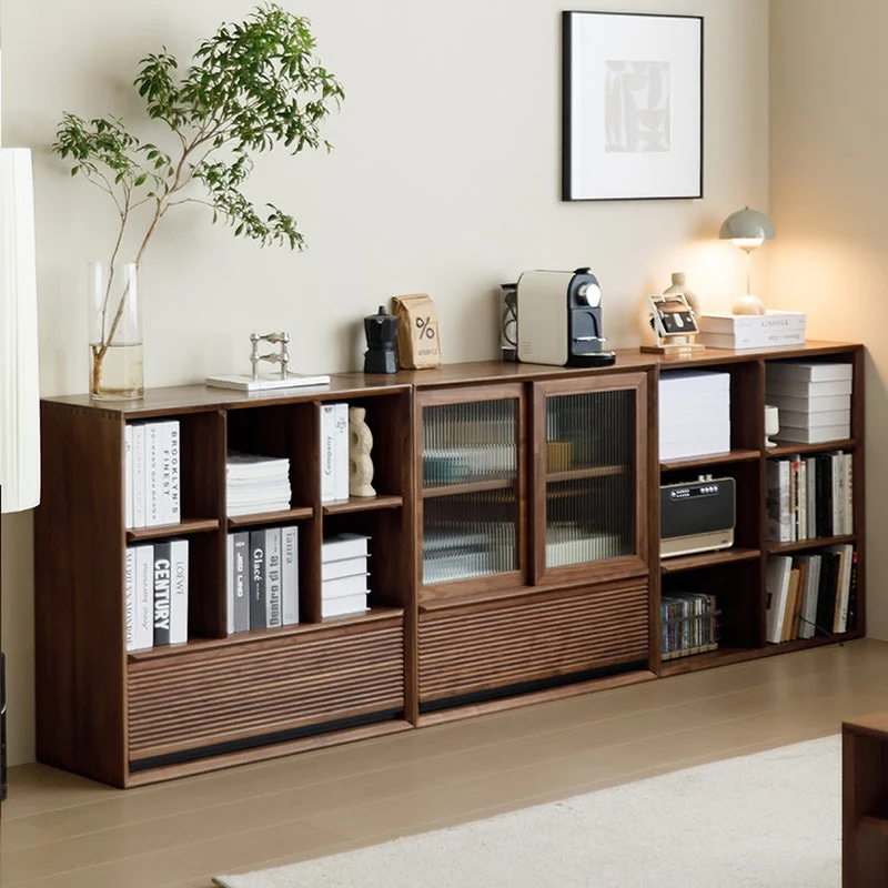 Crescendo Solid Walnut Wood Cube Bookcase