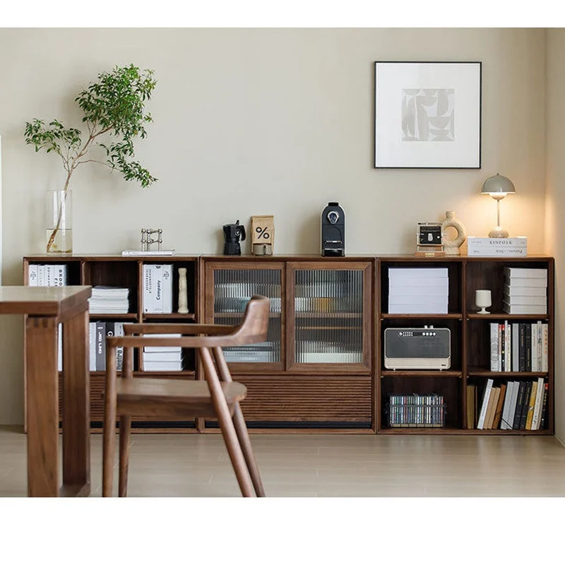 Crescendo Solid Walnut Wood Cube Bookcase