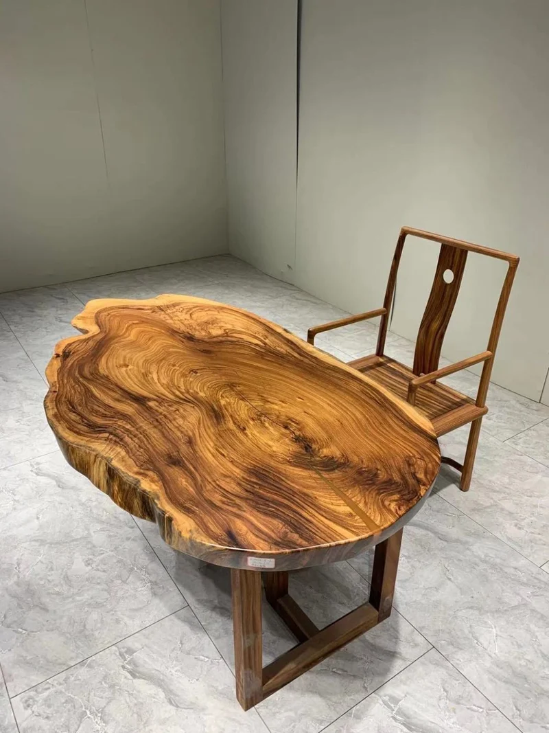 Live Edge Leaf Shape Dining Table