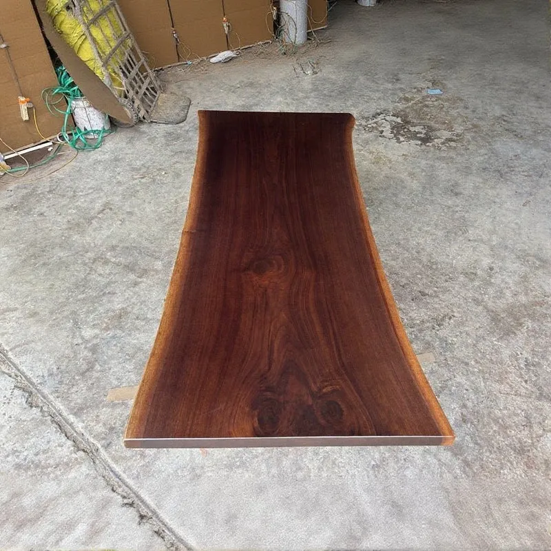 Live Edge Black Walnut Wood Dining Table