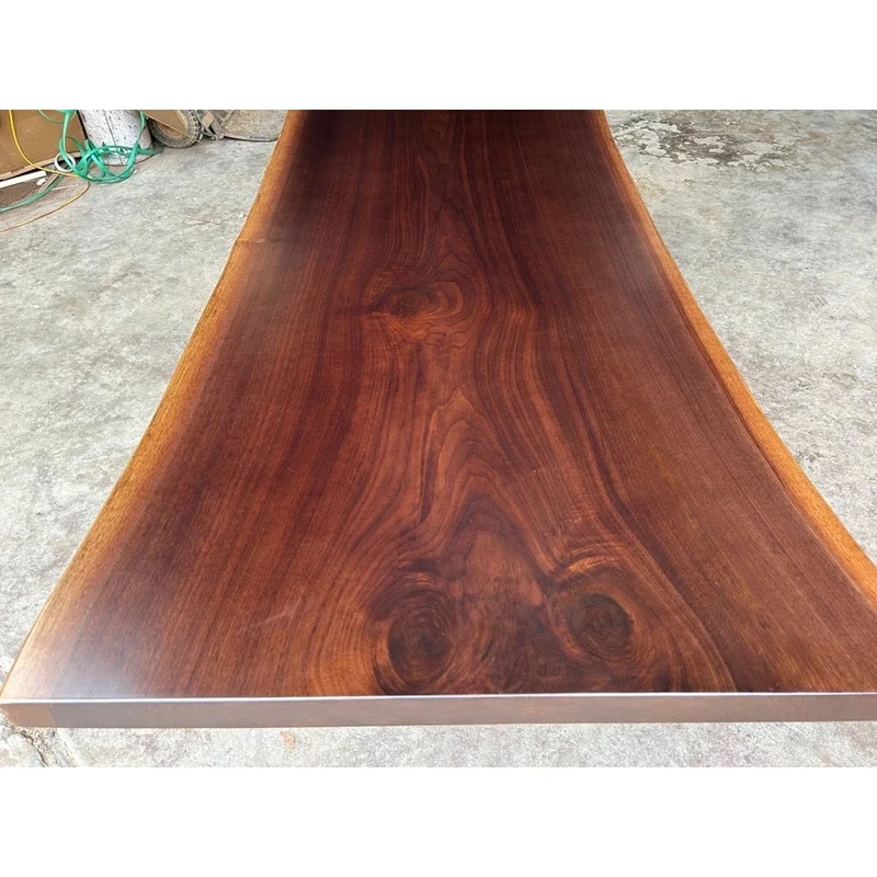Live Edge Black Walnut Wood Dining Table