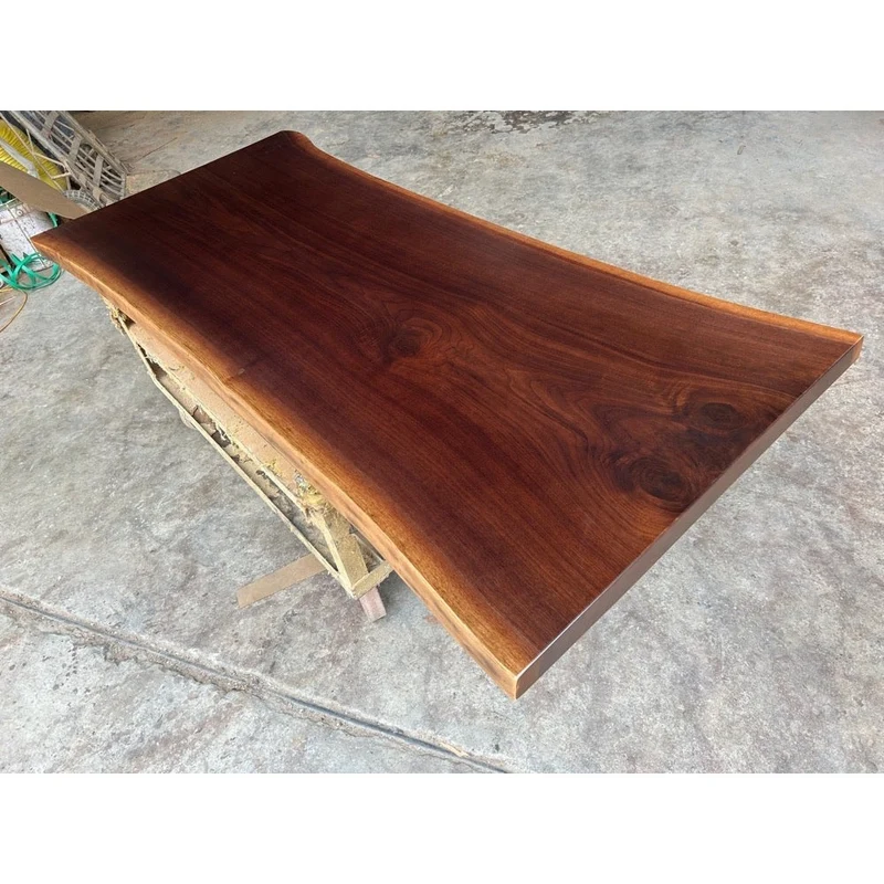 Live Edge Black Walnut Wood Dining Table