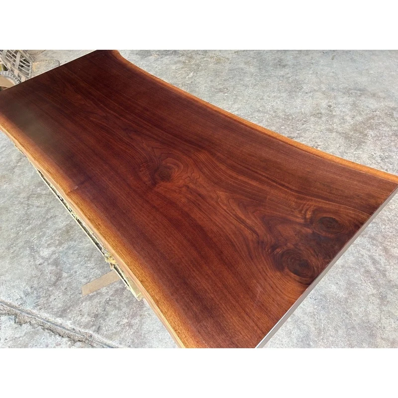Live Edge Black Walnut Wood Dining Table