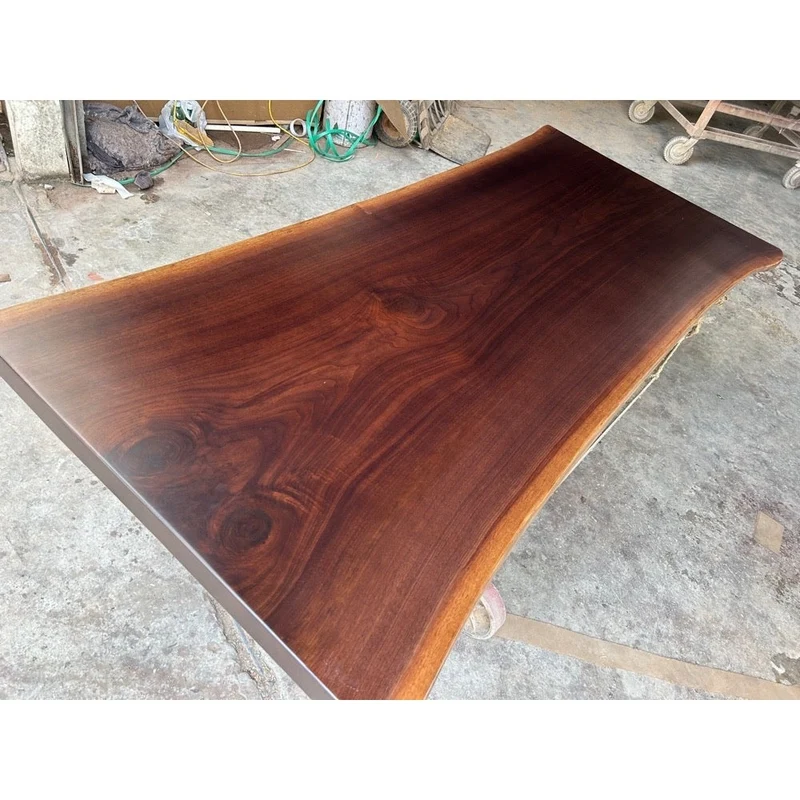 Live Edge Black Walnut Wood Dining Table