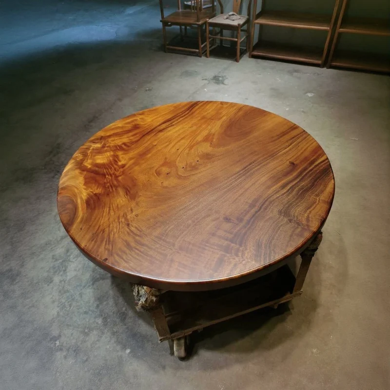 Serene Round Congo Wood Table