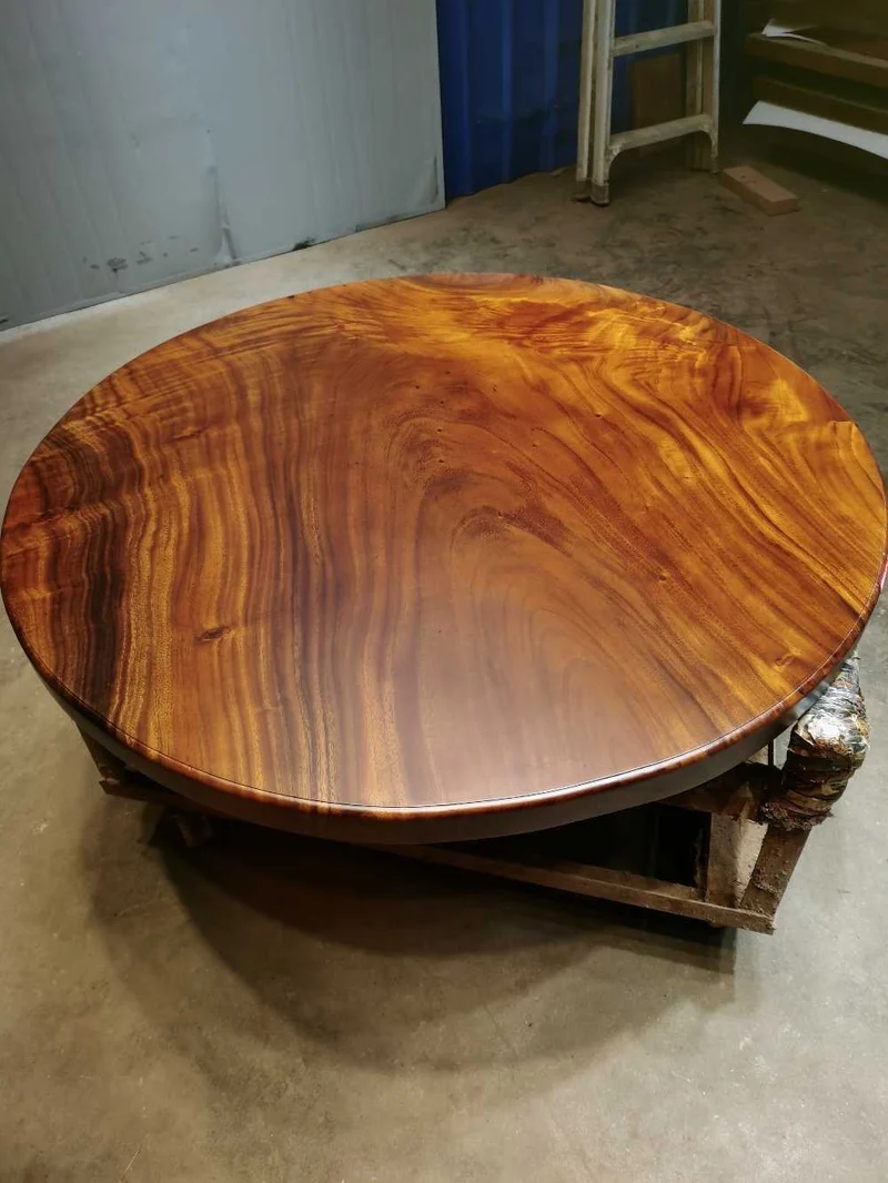 Serene Round Congo Wood Table