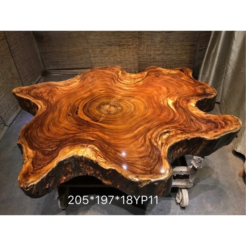 Live Edge Round Hardwood Dining Room Table
