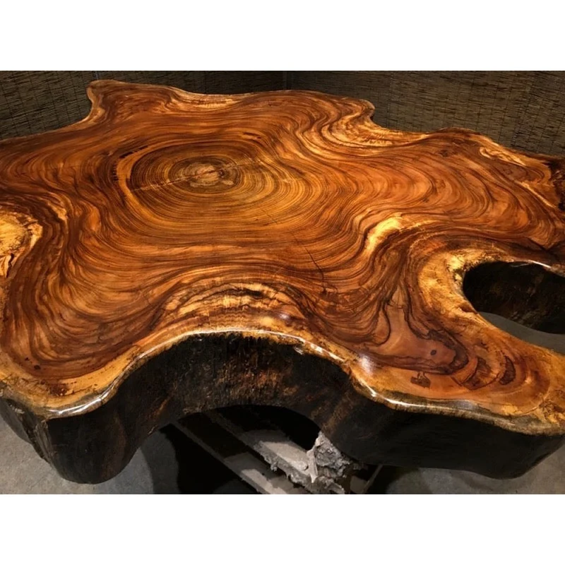 Live Edge Round Hardwood Dining Room Table
