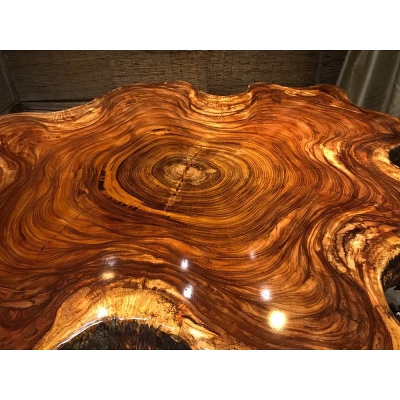 Live Edge Round Hardwood Dining Room Table