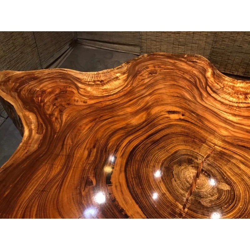Live Edge Round Hardwood Dining Room Table