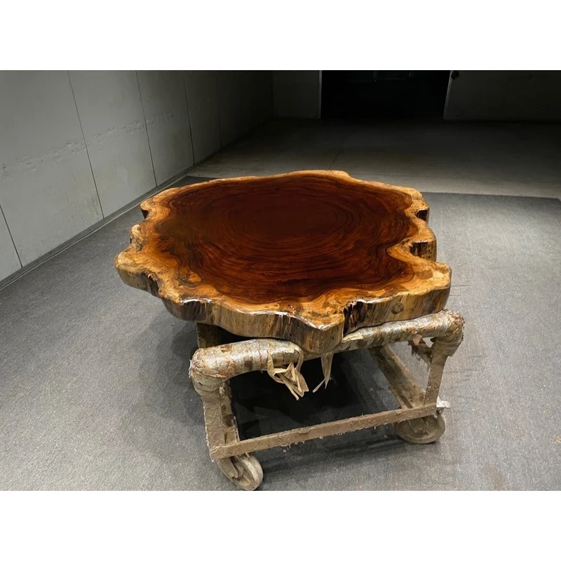 Whimsical Live Edge Brown Dining Table