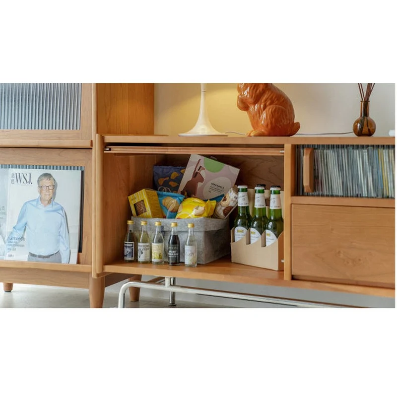 Sleek Contemporary Solid Cherry Wood TV Cabinet
