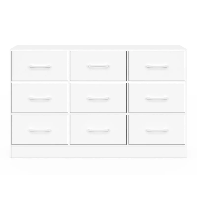 Commode Uma 9 tiroirs blanc