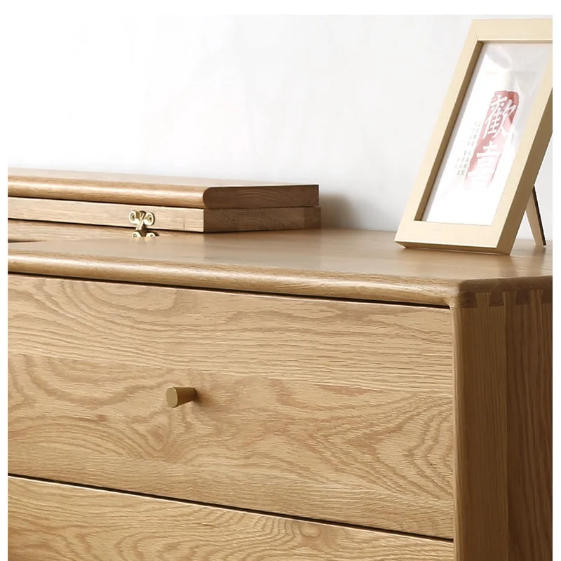 Lumina Projector White Oak Wood TV Stand
