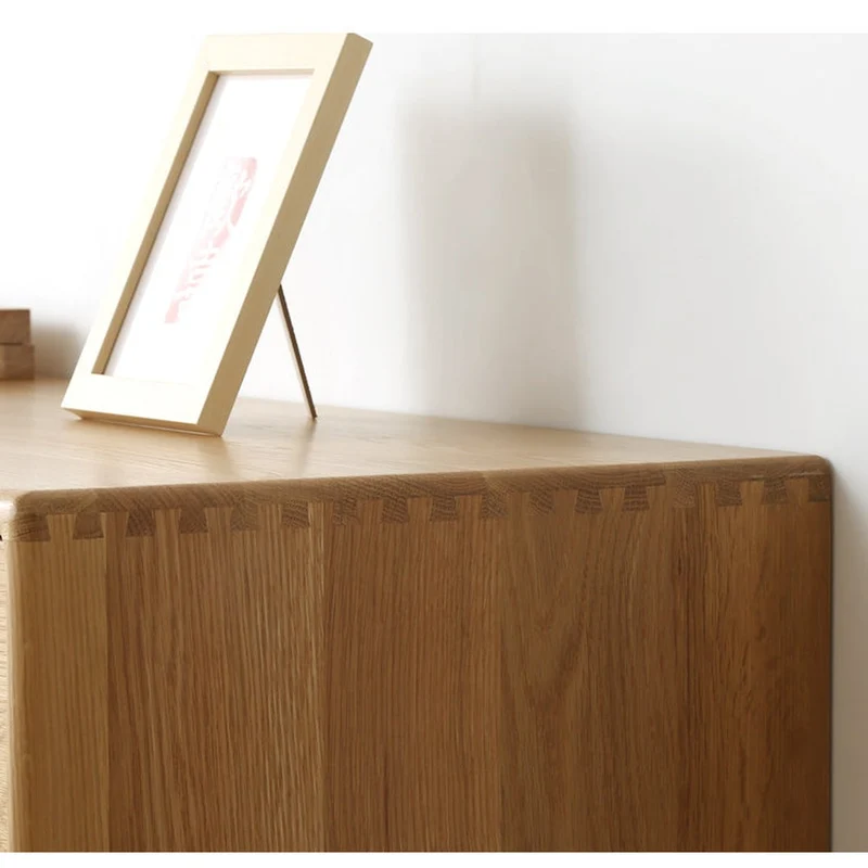 Lumina Projector White Oak Wood TV Stand