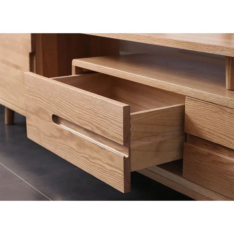 Ember Expandable Oak Wood TV Stand