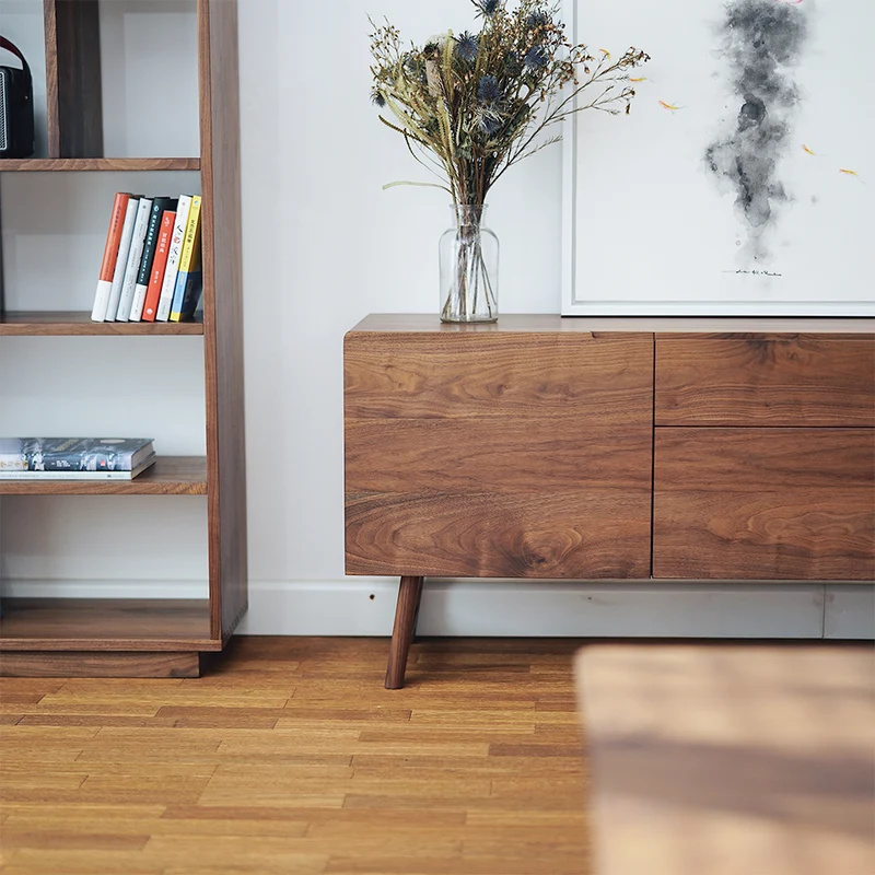 Hidden Horizon Design Black Walnut TV Cabinet