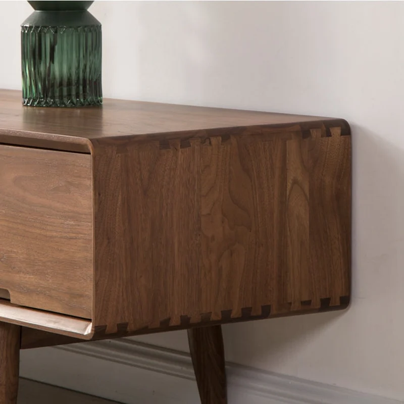 Urban Chic Black Walnut Wood Media Unit