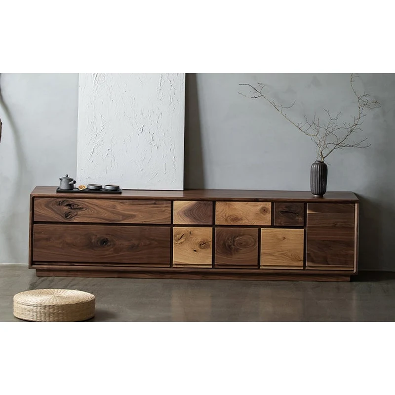 Impact Dual Oak and Walnut wood TV Stand