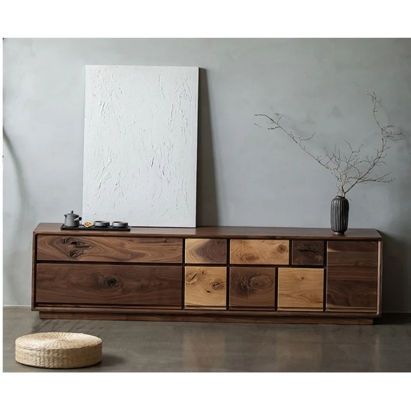 Impact Dual Oak and Walnut wood TV Stand