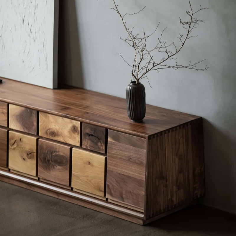 Impact Dual Oak and Walnut wood TV Stand