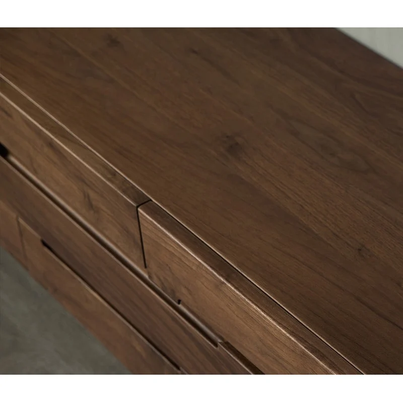 Clarity Multi-Drawers American Walnut Wood Media Cabinet