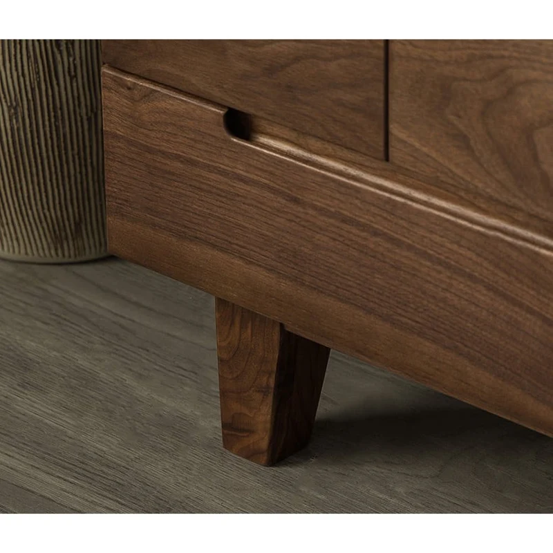 Clarity Multi-Drawers American Walnut Wood Media Cabinet