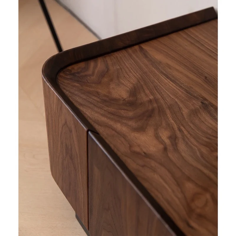 Tribe Link Up Drawers Black Walnut Wood Media Center