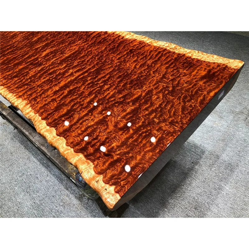 Fire Wave Grain Bubinga Wood Table