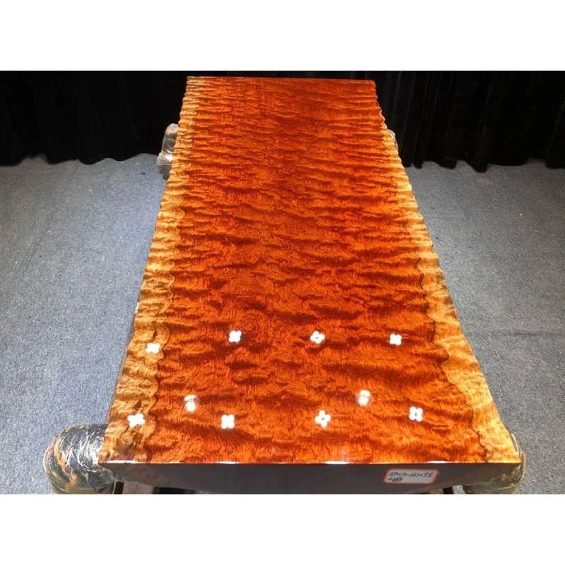 Sonic Water Wave Grain Bubinga Wood Slab