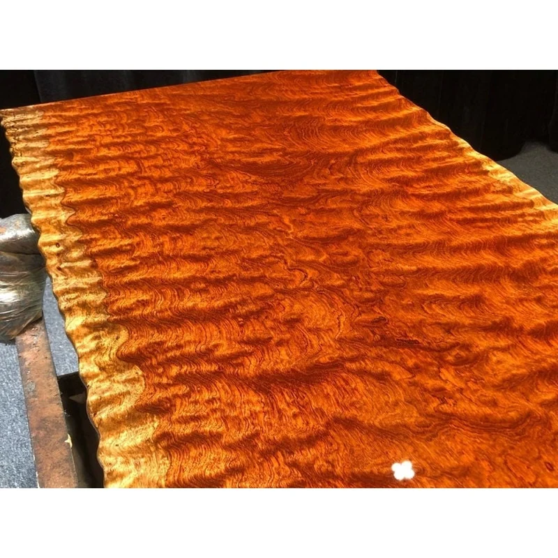 Sonic Water Wave Grain Bubinga Wood Slab