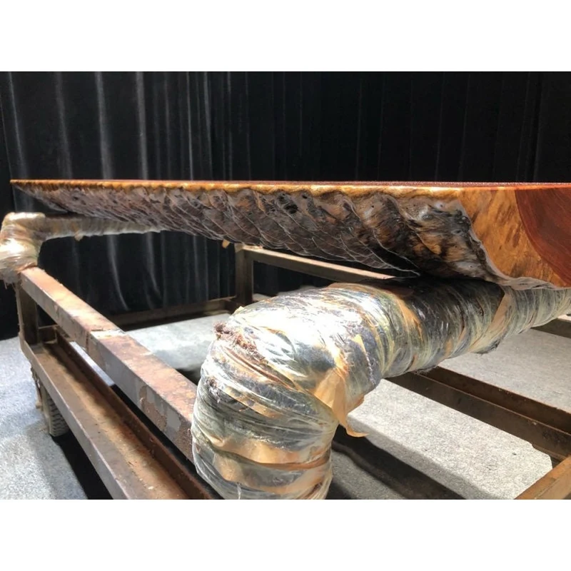 Sonic Water Wave Grain Bubinga Wood Slab