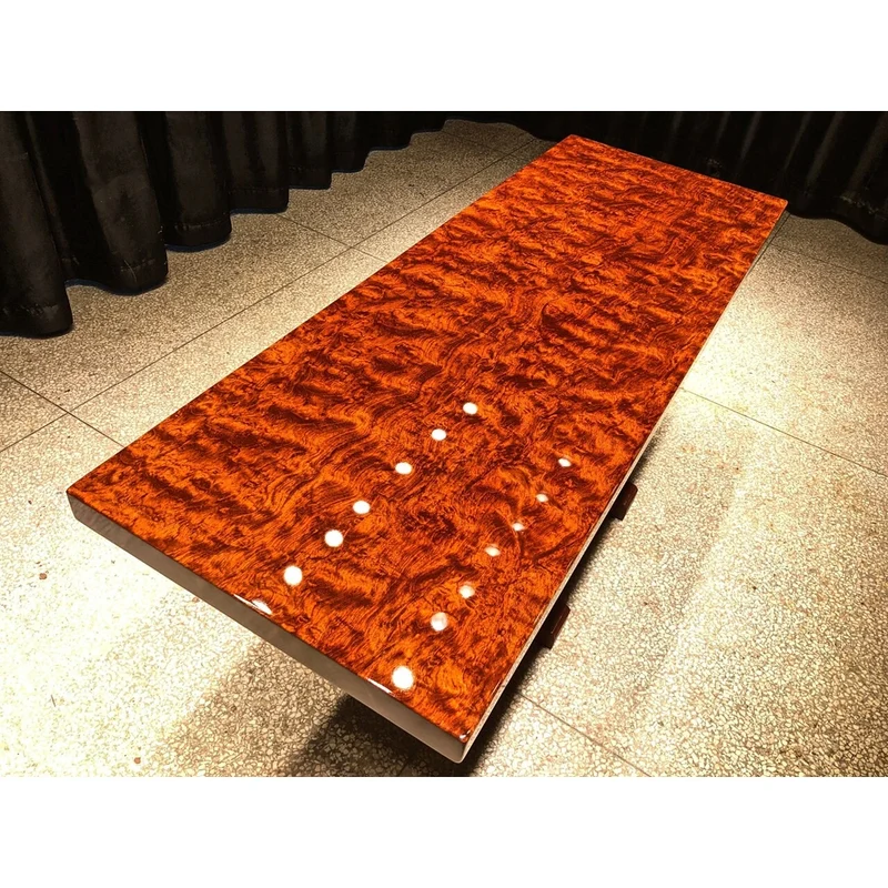 Crimson Fire Grain Bubinga Table
