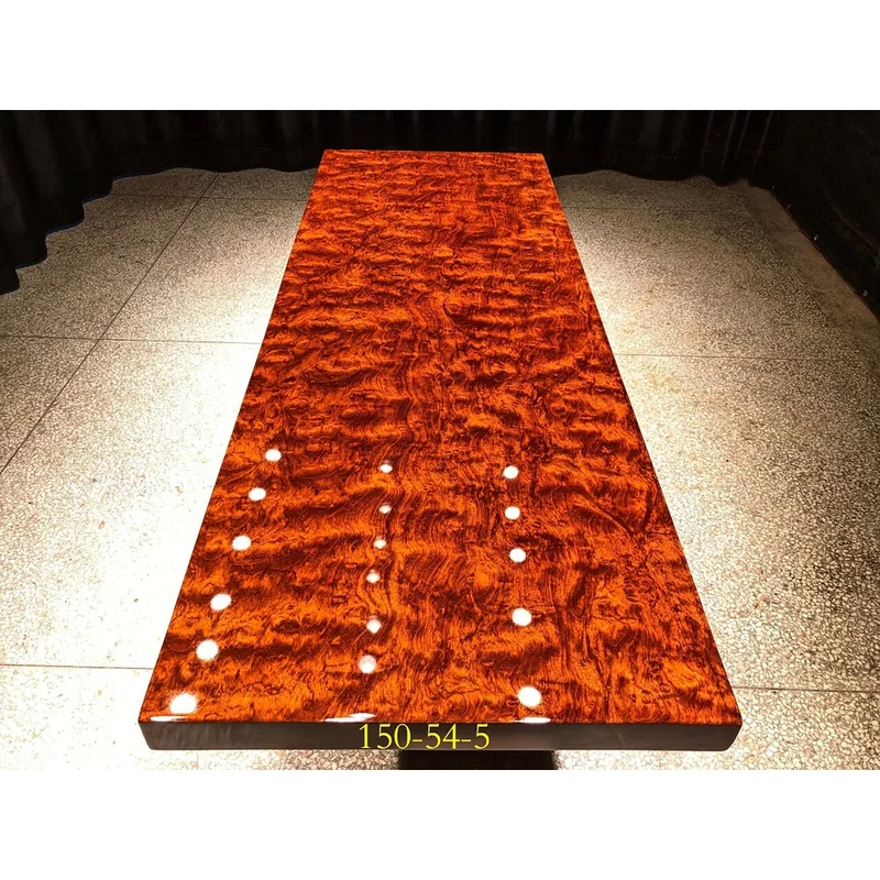 Crimson Fire Grain Bubinga Table
