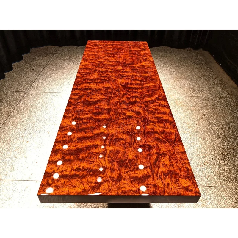 Crimson Fire Grain Bubinga Table