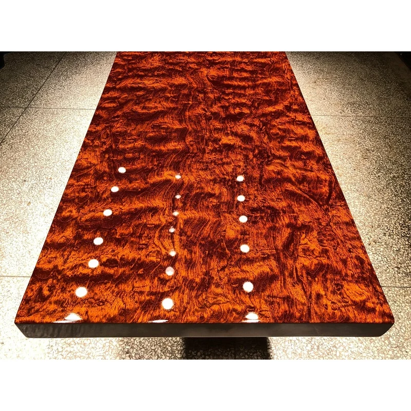 Crimson Fire Grain Bubinga Table