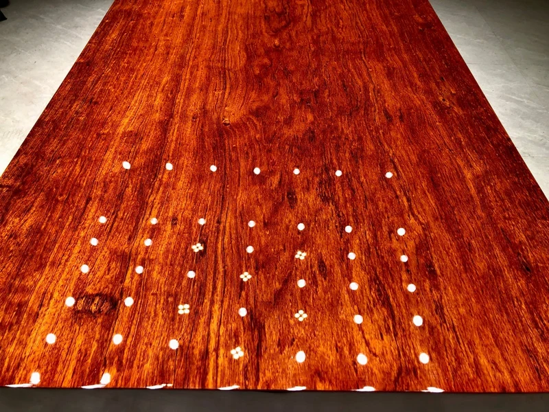 Live Edge Bubinga Wood Slab - Straight Cut