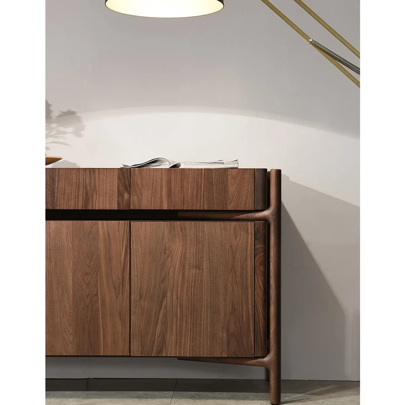 Sophisticated Art Deco Black Walnut Wood Sideboard